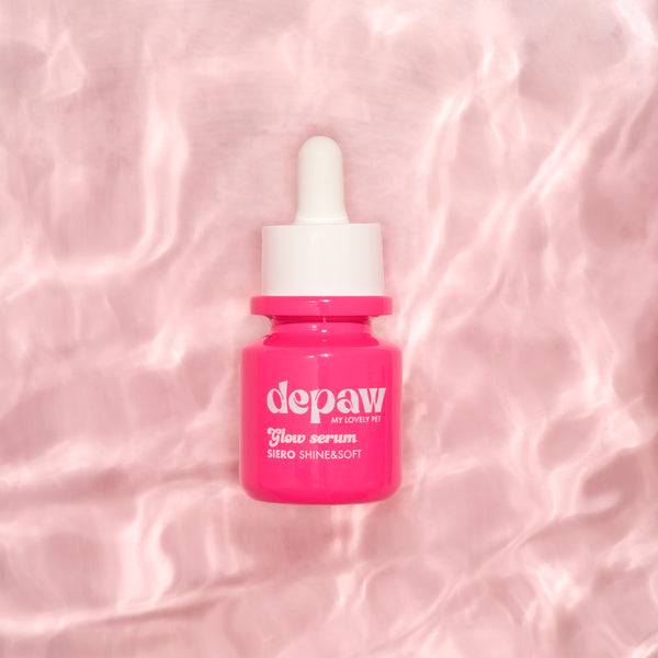 Confezione di Glow Serum, siero per cani Depaw, certificato VeganOK