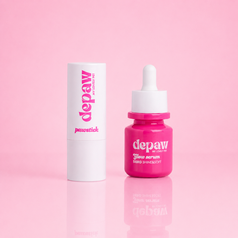 Glow & Go, kit siero Glow Serum e stick Pawstick delicati per cani e cuccioli Depaw