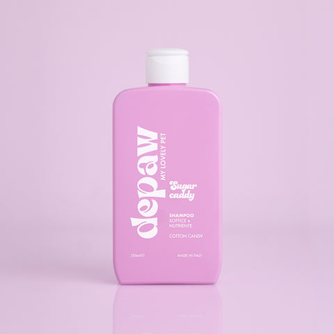Sugar Caddy, shampoo delicato per cani e cuccioli Depaw, fragranza zucchero filato e rosa pastello